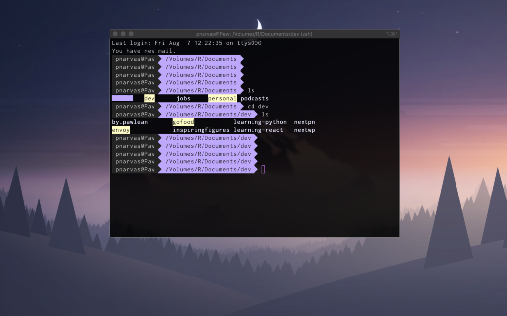 Using zsh on iTerm