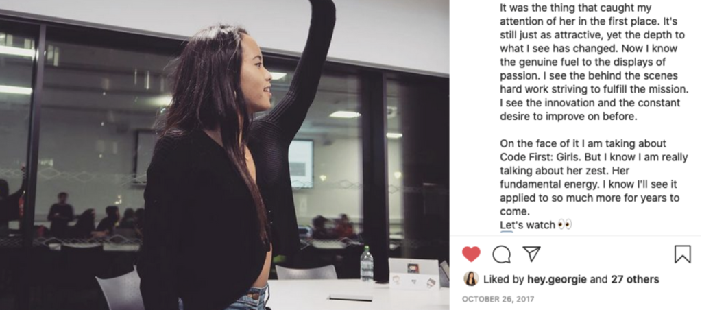 My partner captured this period well in an Instagram post.